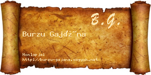 Burzu Gajána névjegykártya
